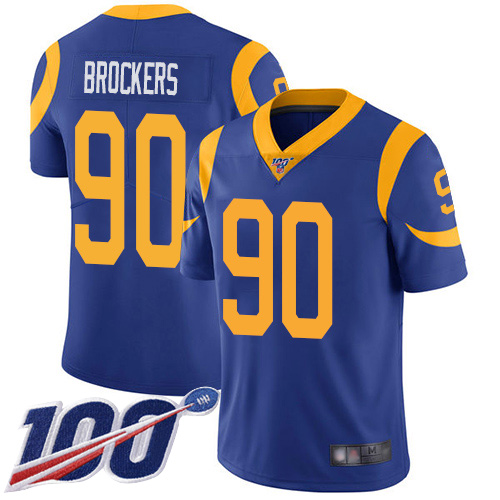 Los Angeles Rams Limited Royal Blue Men Michael Brockers Alternate Jersey NFL Football 90 100th Season Vapor Untouchable